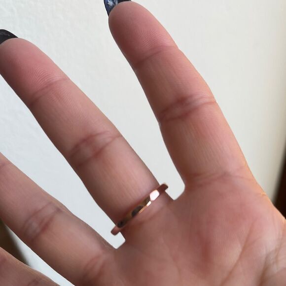 The Starry Night Sterling Silver adjustable ring w rose gold plating - Picture 5 of 5